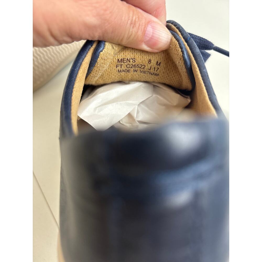 Cole Haan Grand.ØS Navy Leather Sneakers Men’s Size 8 Casual Lace Up - Picture 5 of 5